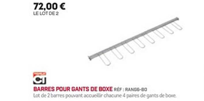 barres pour gants de boxe