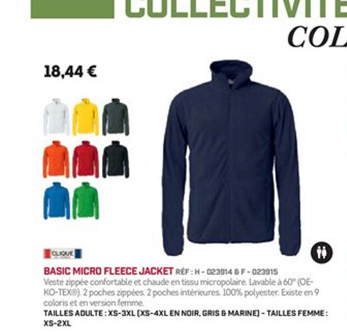 basic micro fleece jacket