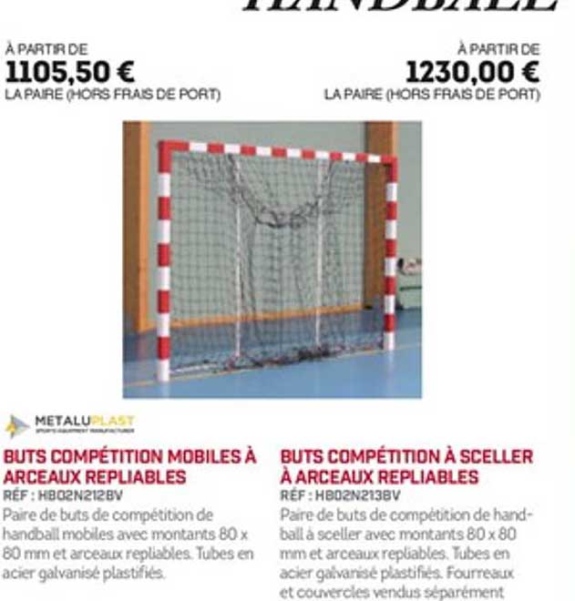 buts compétition mobiles à arceaux repliables buts compétition à sceller à arceaux repliables metaluplast