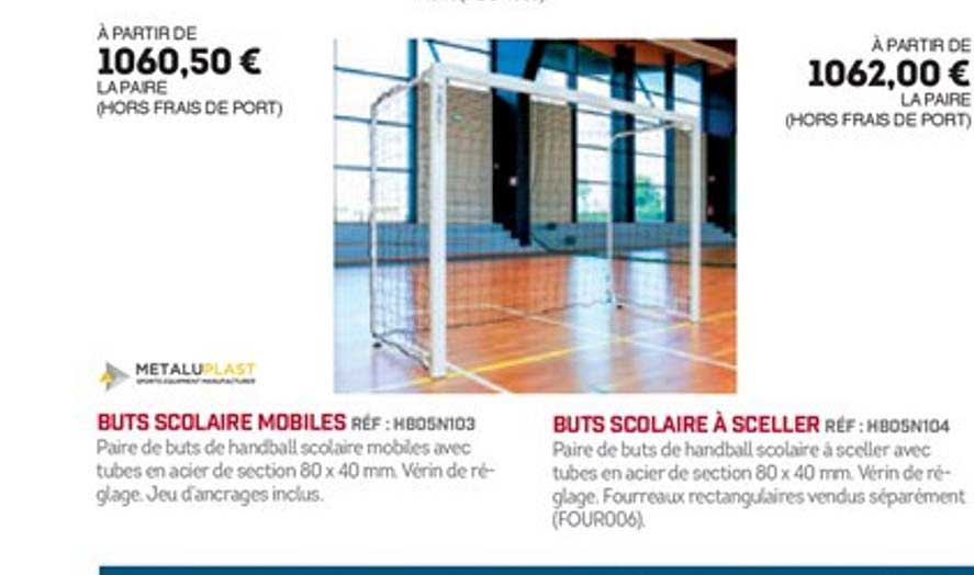buts scolaire mobiles buts scolaire à sceller metaluplast