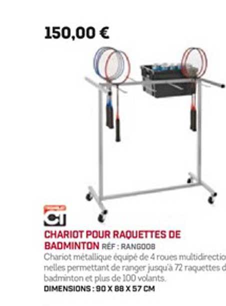 Chariot Pour Raquettes De Badminton