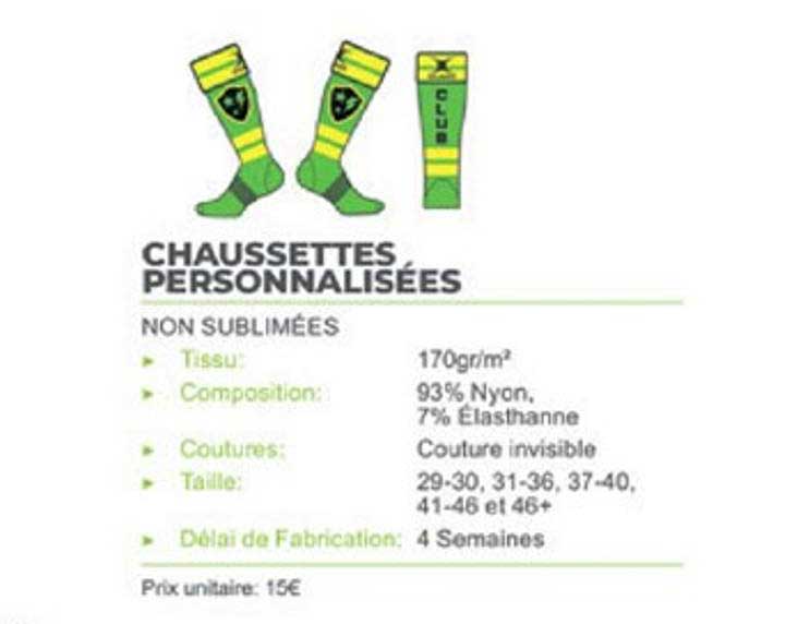 chaussettes personnalisés