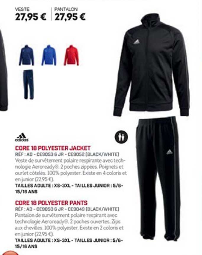 core 18 polyester jacket core 18 polyester pants