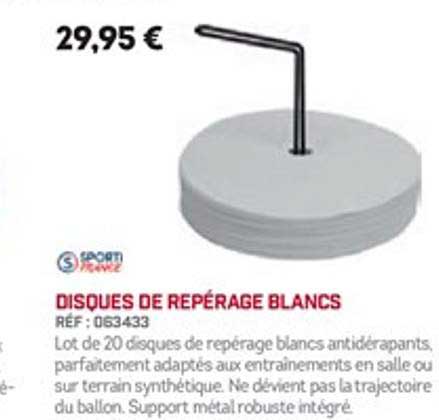 disques de repérage blancs sport france