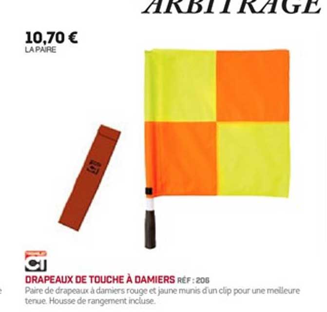 drapeaux de touche à damiers