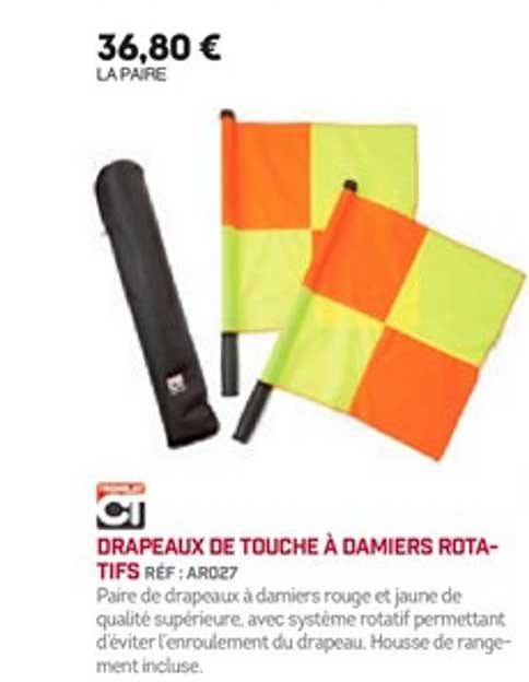 drapeaux de touche à damiers rotatifs