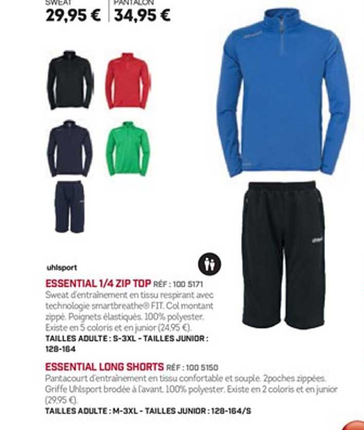 Essential 1 4 Zip Top Essential Long Shorts
