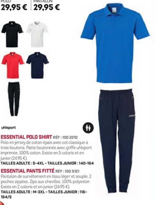 essential polo shirt essential pants fitté