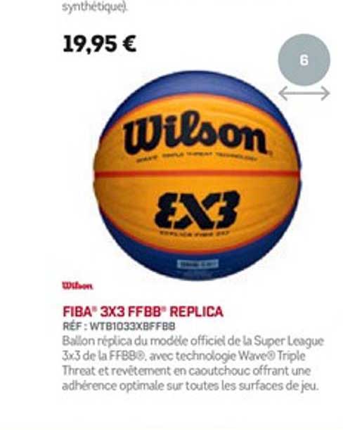 fiba 3x3 ffbb replica wilson