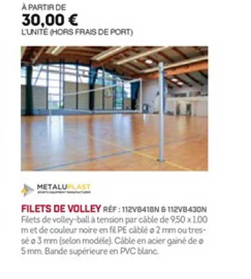 filets de volley metaluplast