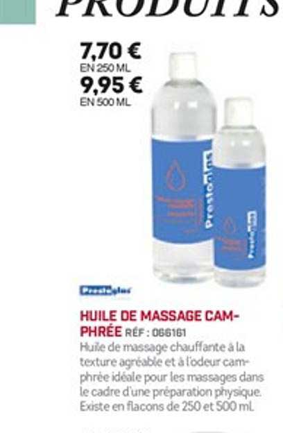 huile de massage camphrée