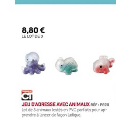 jeu d'adresse avec animaux