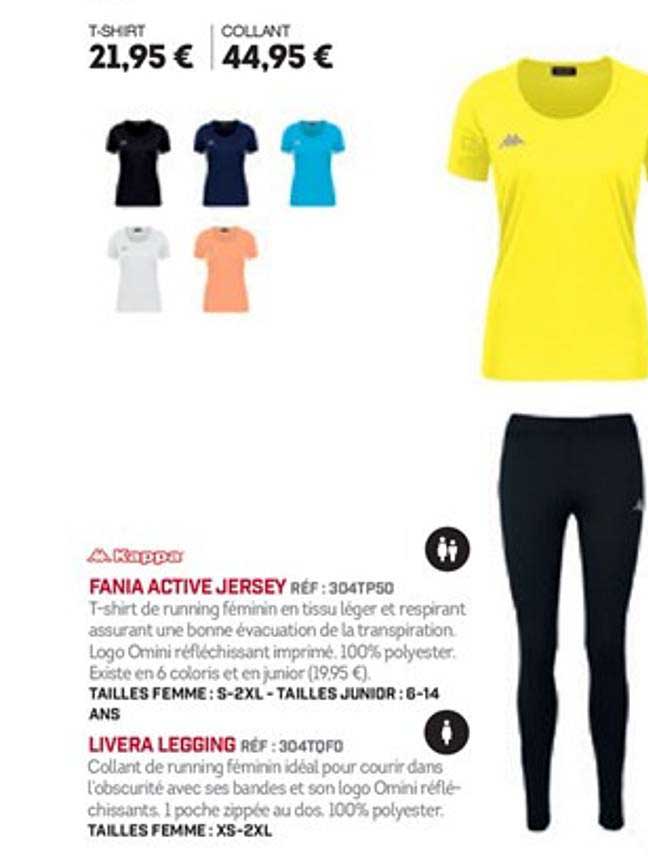 kappa fania active jersey livera legging