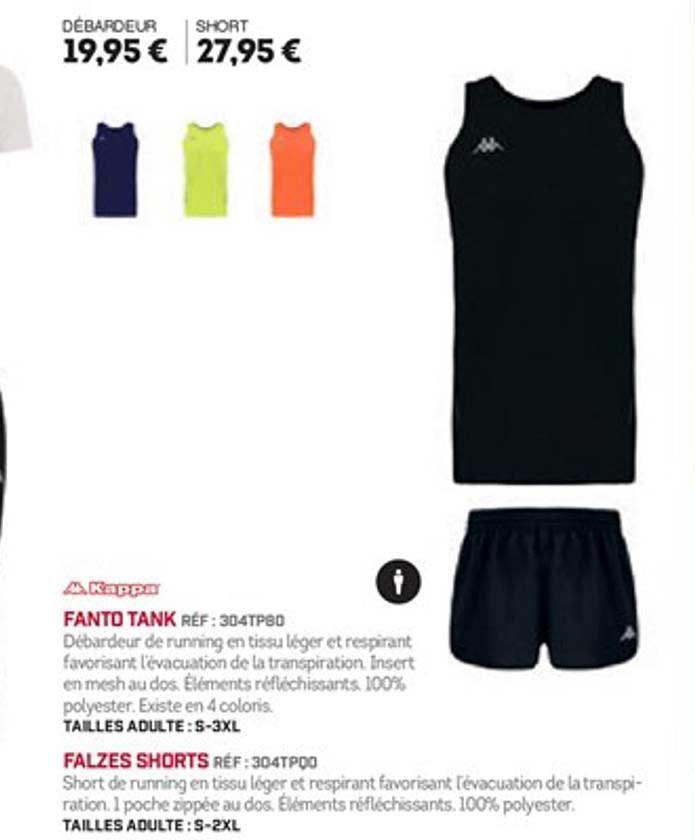 kappa fanto tank falezes shorts