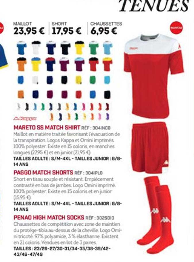 mareto ss match shirt paggo match shorts penao high match socks kappa