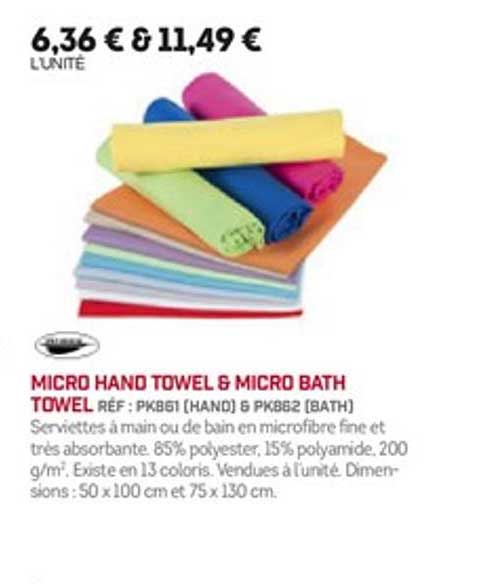 micro hand towel & micro bath towel