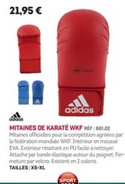 mitaines de karaté wkf adidas