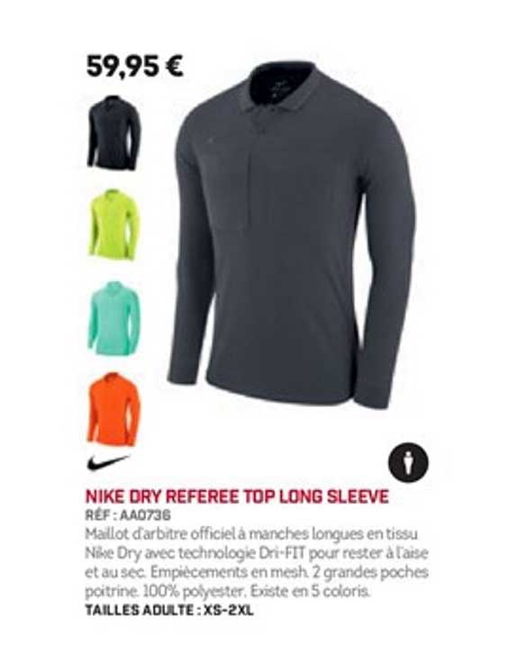 nike dry referee top long sleeve