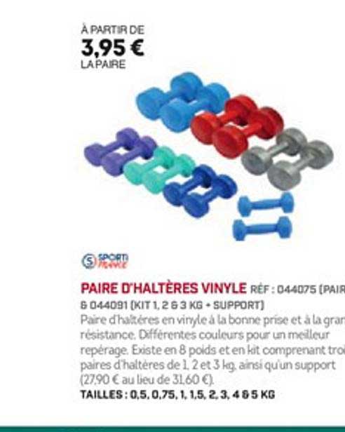 paire d'haltères vinyle sport france