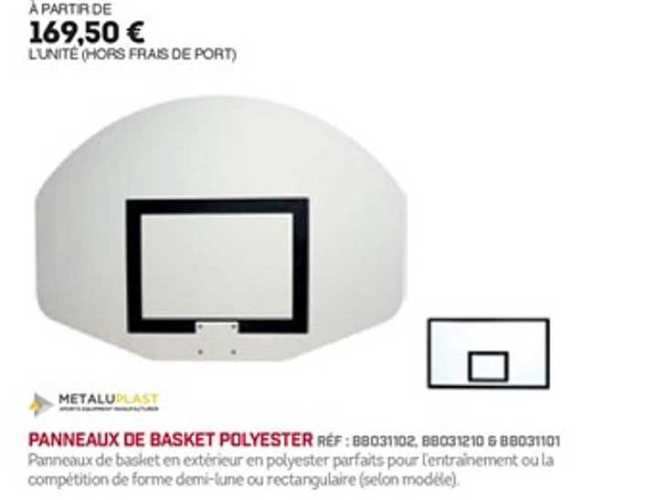 panneaux de basket polyester metaluplast