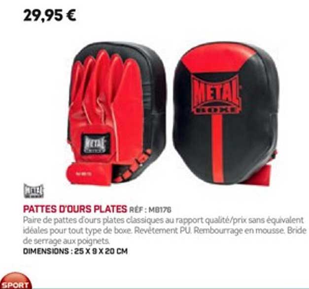 pattes d'ours plates metal