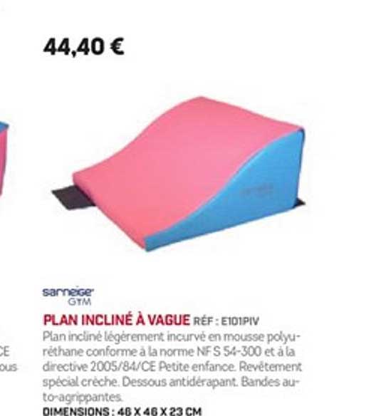 plan incliné à vague sarneige gym