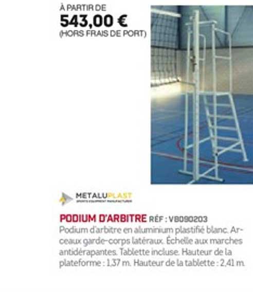 podium d'arbitre metaluplast