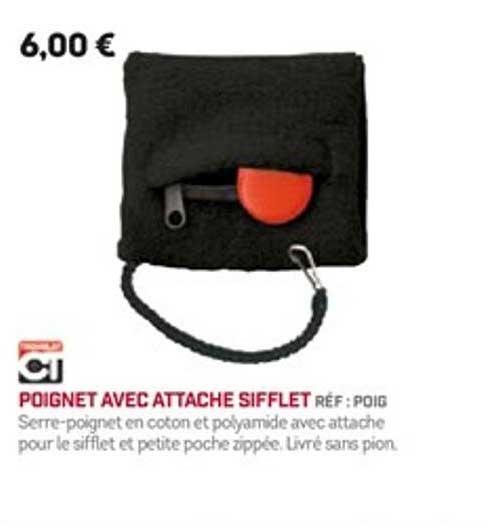 poignet avec attache sifflet