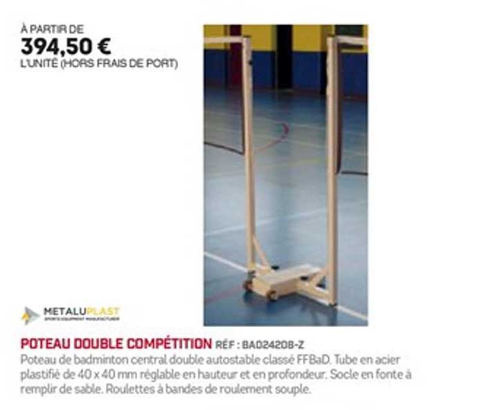 poteau double compétition metaluplast