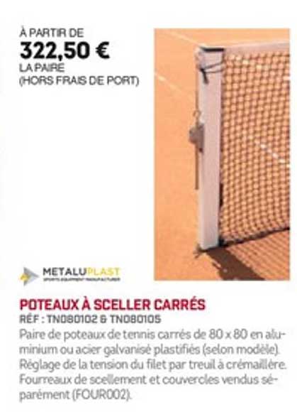 poteaux à sceller carrés metaluplast