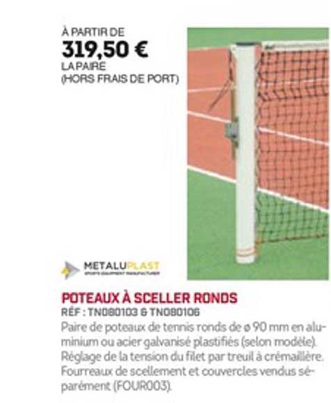 poteaux à sceller ronds metaluplast