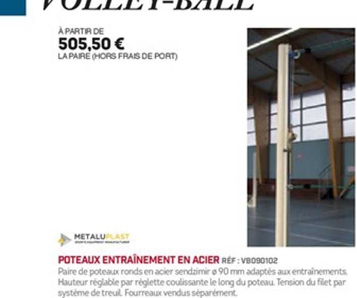 poteaux entraînement en acier metaluplast