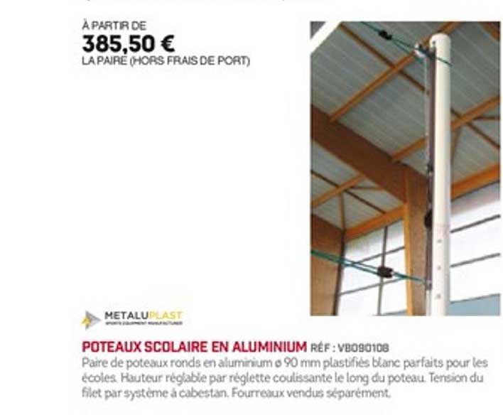 poteaux scolaire en aluminium metaluplast