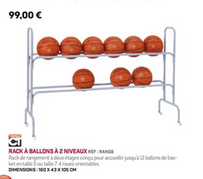 rack à ballon à 2 niveaux
