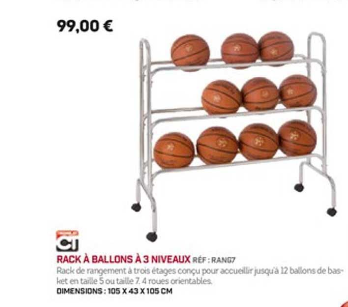 rack à ballons à 3 niveaux