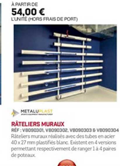 râteliers muraux metaluplast