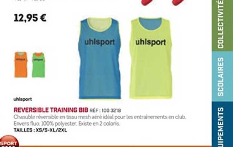 reversible training bib uhisport