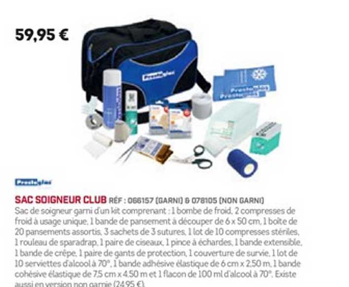 sac soigneur club prestoalas
