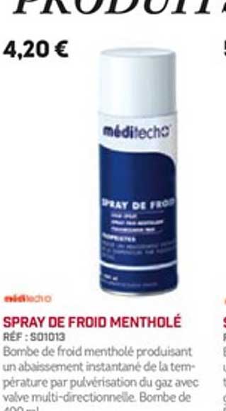 spray de froid mentholé méditecho