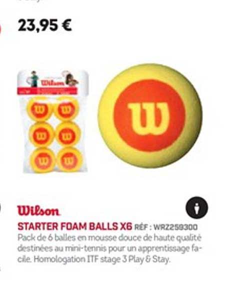 starter foam balls x6 wilson