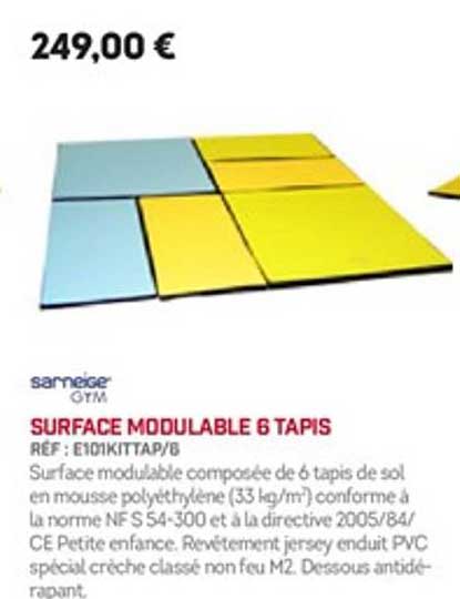 Surface Modulable 6 Tapis Sarneige Gym