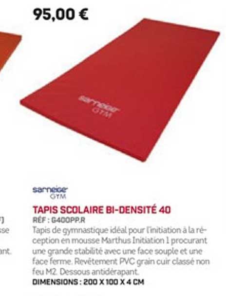 tapis scolaire bi densité 40
