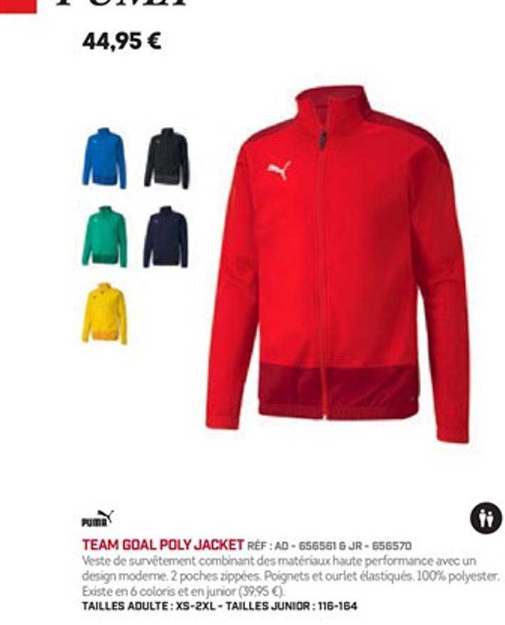 team goal poly jacket puma