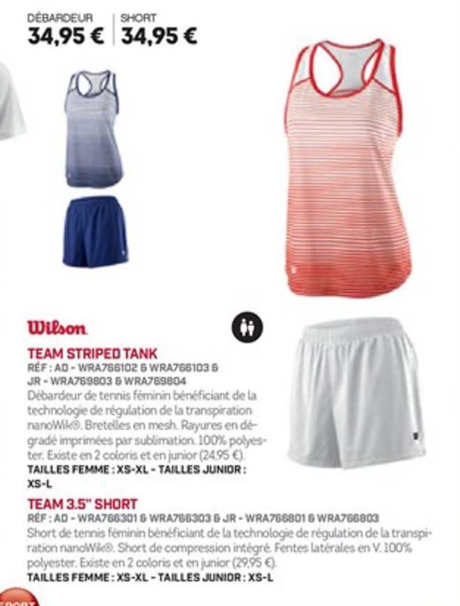 team striped tank team 3.5" short wilson