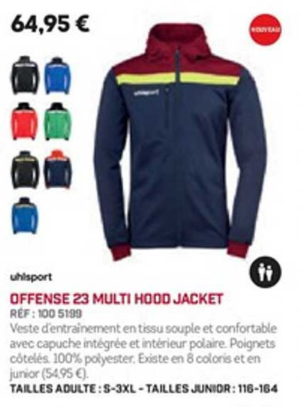 uhlsport offense 23 multi hood jacket
