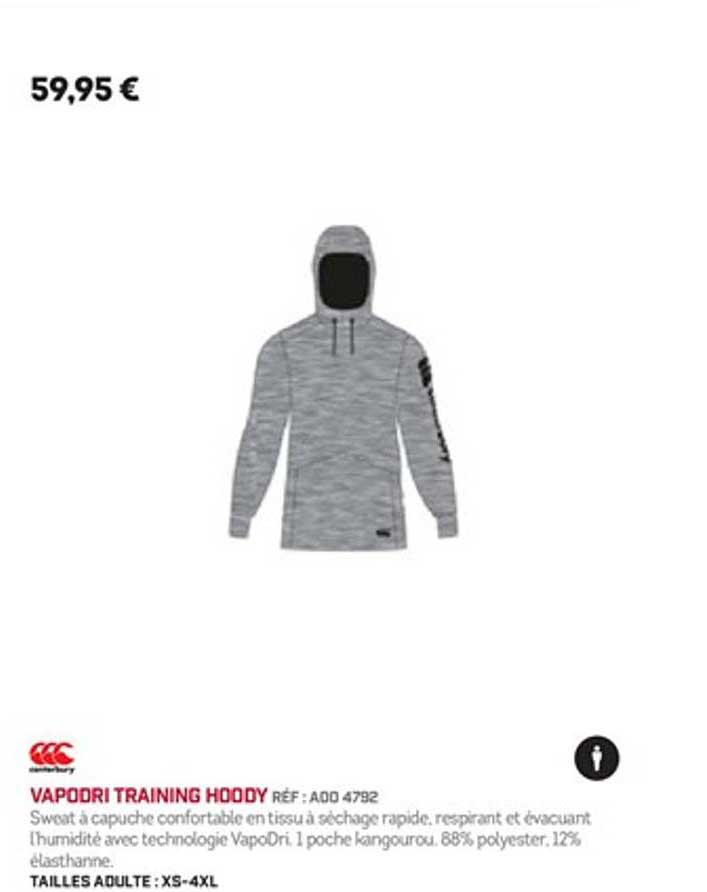 vapodri training hoody