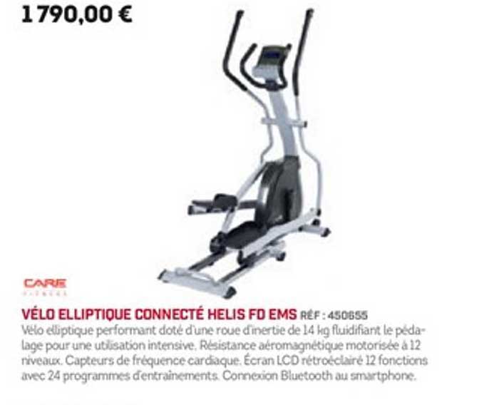 vélo elliptique connecté helis fd ems care
