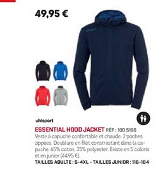 uhlsport essential hood jacket