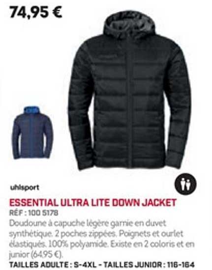 uhlsport essential ultra lite down jacket