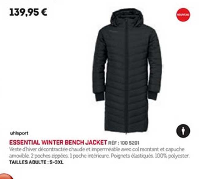 uhlsport essential winter bench jacket
